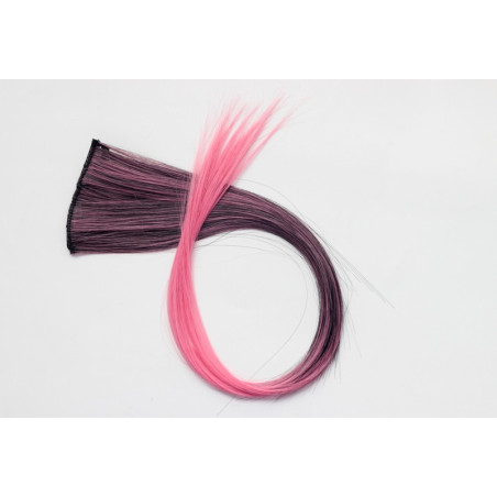 Extension Gardien Color 5 clips 55cm Couleur B27 - Châtain méché Rose / Rose