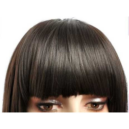 Frange à clips 15cm Couleur 4 - Châtain foncé