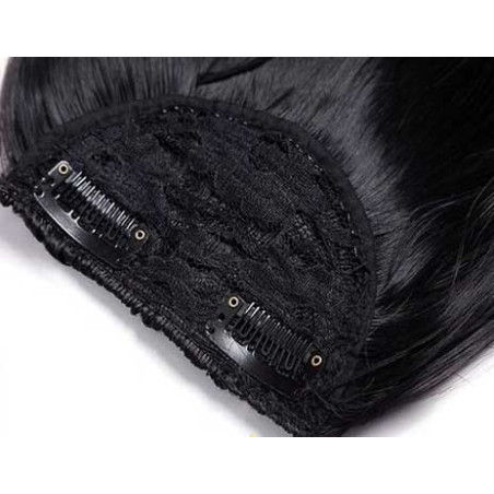 Frange à clips 15cm Couleur 2 - Noir Brun