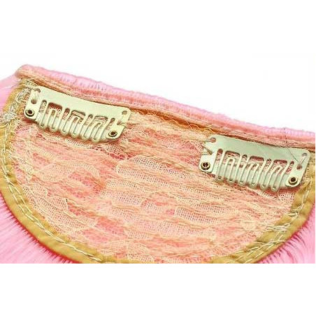 Frange à clips 15cm Couleur Rose