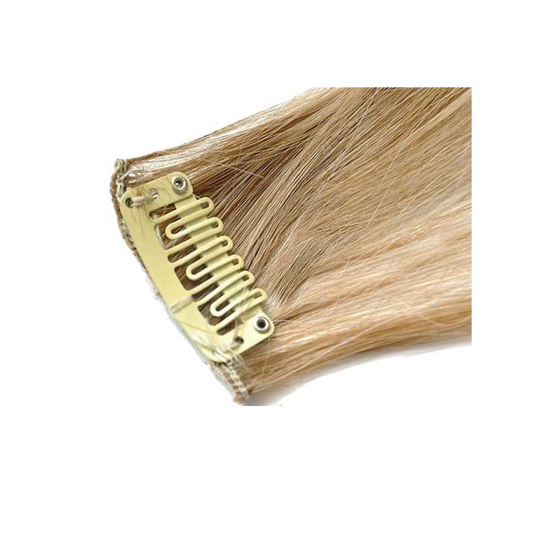 Mèche extension à clips 1 clip 55cm Couleur 6/613 - Châtain clair méché blond Mèche extension à clips 1 clip 55cm Couleur 6/613 - Châtain clair méché blond