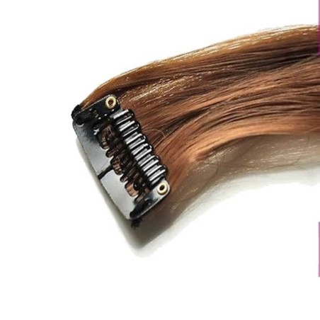 Mèche extension à clips 1 clip 55cm Couleur 6 - Châtain clair