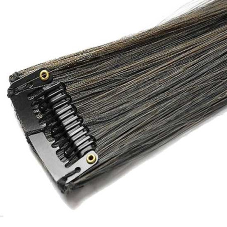 Mèche extension à clips 1 clip 55cm Couleur 1B/6 - Brun méché châtain