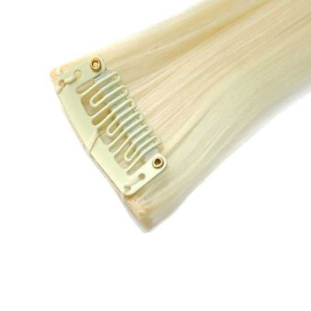 Mèche extension à clips 1 clip 55cm Couleur 613 - Blond platine