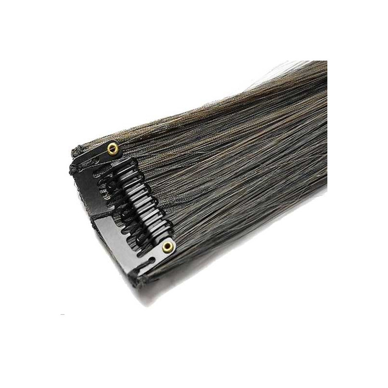 Mèche extension à clips 2 clips 55cm Couleur 1B/6 - Brun méché châtain Mèche extension à clips 2 clips 55cm Couleur 1B/6 - Brun méché châtain