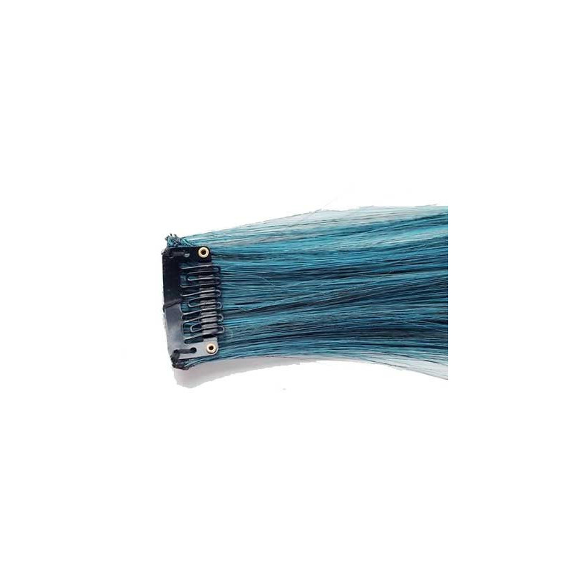 Extension Gardien Color 1 clip 55cm Couleur B20 - Brun méché Turquoise / Turquoise Extension Gardien Color 1 clip 55cm Couleur B20 - Brun méché Turquoise / Turquoise