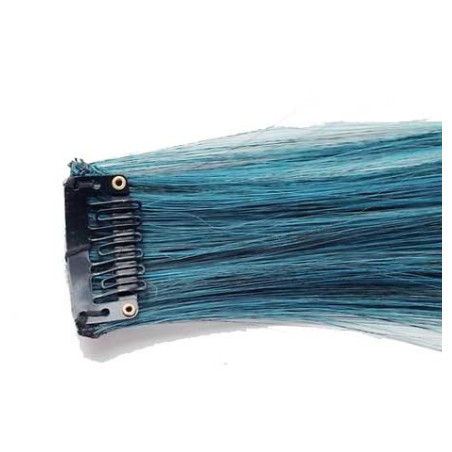 Extension Gardien Color 1 clip 55cm Couleur B20 - Brun méché Turquoise / Turquoise