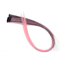 Extension Gardien Color 1 clip 55cm Couleur B22 - Châtain méché Rose / Rose clair