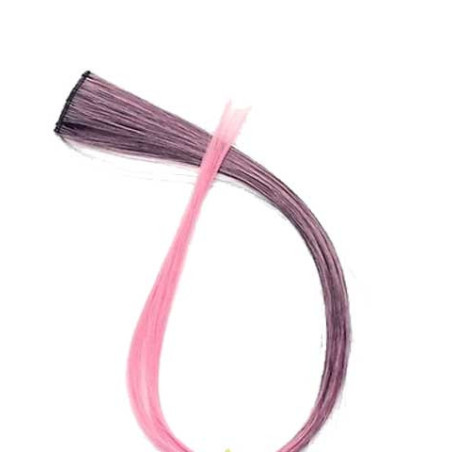 Extension Gardien Color 1 clip 55cm Couleur B27 - Châtain méché Rose / Rose
