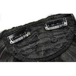 Frange à clips 15cm Couleur 1B - Noir ténèbres