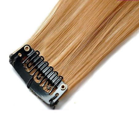 Mèche extension à clips 2 clips 55cm Couleur 14 - Blond foncé