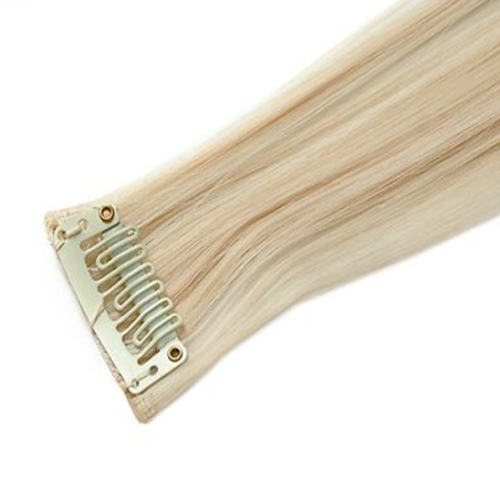 Mèche extension à clips 2 clips 55cm Couleur 24 - Blond doré