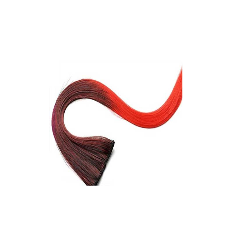 Extension Gardien Color 2 clips 55cm Couleur K6 - Brun méché Rouge / Rouge Extension Gardien Color 2 clips 55cm Couleur K6 - Brun méché Rouge / Rouge