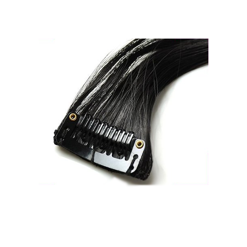 Mèche extension à clips 3 clips 55cm Couleur 1B - Brun ténèbres Mèche extension à clips 3 clips 55cm Couleur 1B - Brun ténèbres