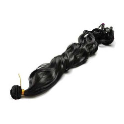 Tissage Ondulé 25cm Couleur 1B - Noir ténèbres