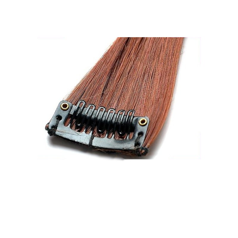 Mèche extension à clips 3 clips 55cm Couleur 30 - Châtain cuivre doux Mèche extension à clips 3 clips 55cm Couleur 30 - Châtain cuivre doux
