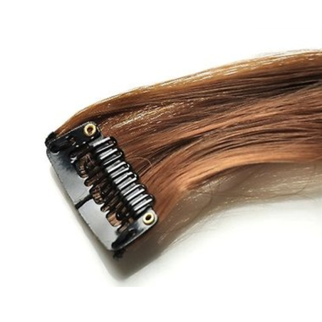 Mèche extension à clips 3 clips 55cm Couleur 6 - Châtain clair