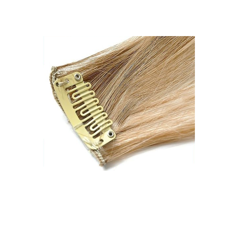 Mèche extension à clips 3 clips 55cm Couleur 6/613 - Châtain clair méché blond Mèche extension à clips 3 clips 55cm Couleur 6/613 - Châtain clair méché blond