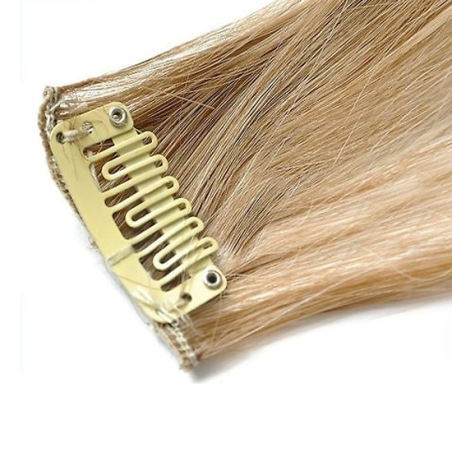Mèche extension à clips 3 clips 55cm Couleur 6/613 - Châtain clair méché blond