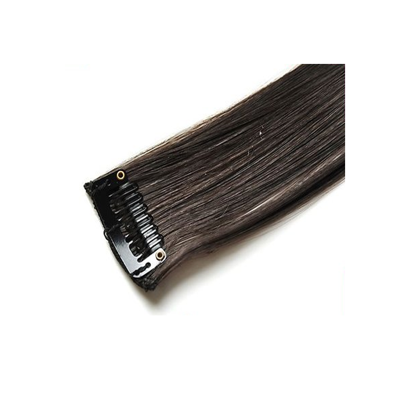 Mèche extension à clips 3 clips 55cm Couleur 4 - Châtain foncé Mèche extension à clips 3 clips 55cm Couleur 4 - Châtain foncé