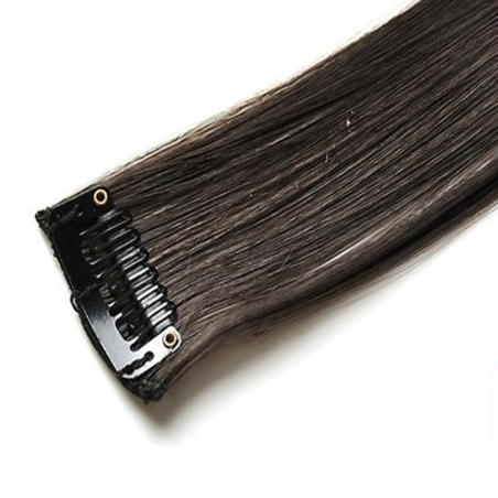 Mèche extension à clips 3 clips 55cm Couleur 4 - Châtain foncé