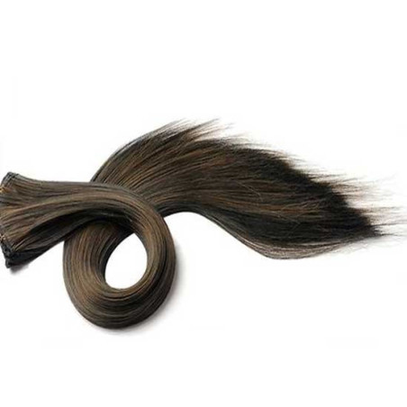 Tissage Lisse 45cm Couleur 1B/6 - Brun méché châtain