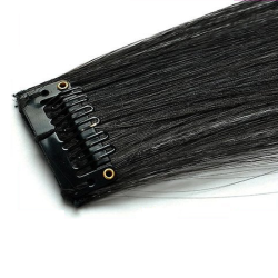 Mèche extension à clips 3 clips 55cm Couleur 2 - Noir Brun