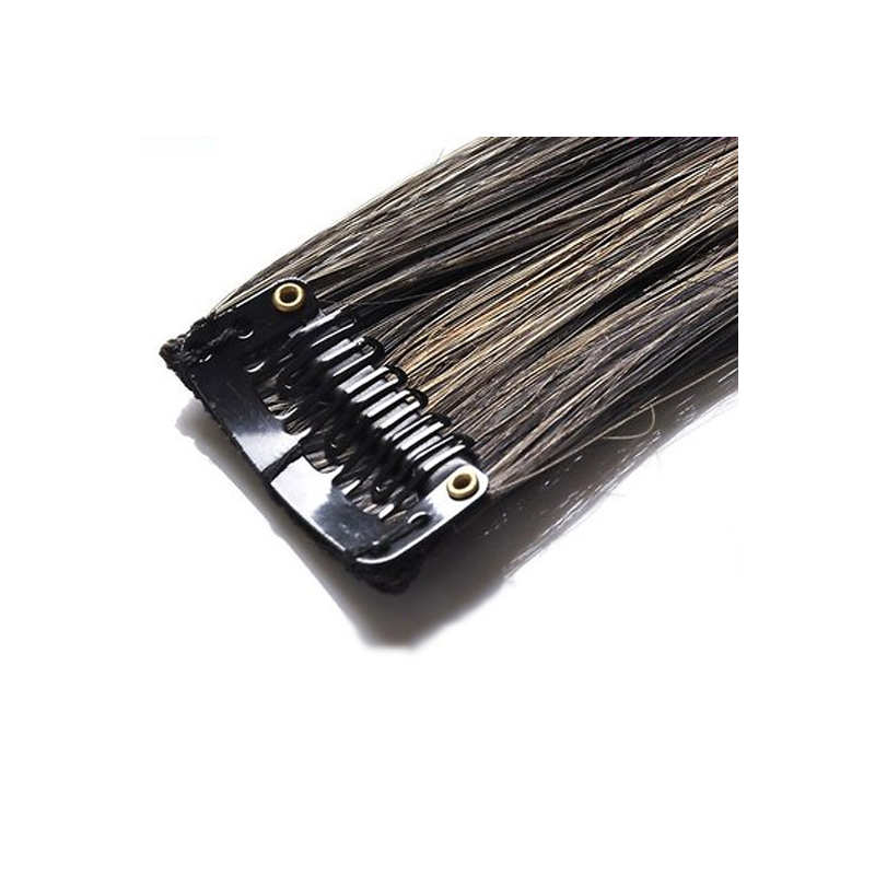 Mèche extension à clips 3 clips 55cm Couleur 1B/27 - Brun méché châtain/blond Mèche extension à clips 3 clips 55cm Couleur 1B/27 - Brun méché châtain/blond