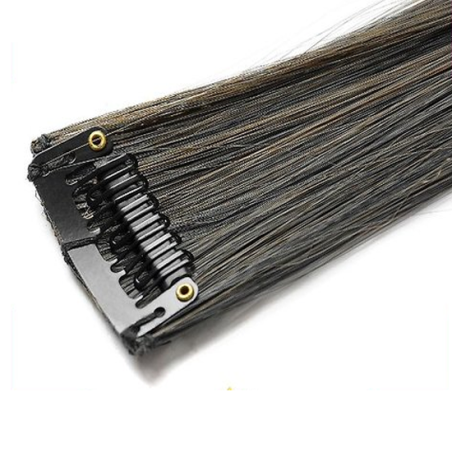 Mèche extension à clips 3 clips 55cm Couleur 1B/6 - Brun méché châtain