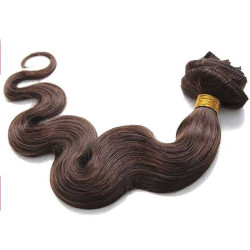 Kit extension naturel diamond ondulé 55cm Couleur 4N - Auburn Châtain