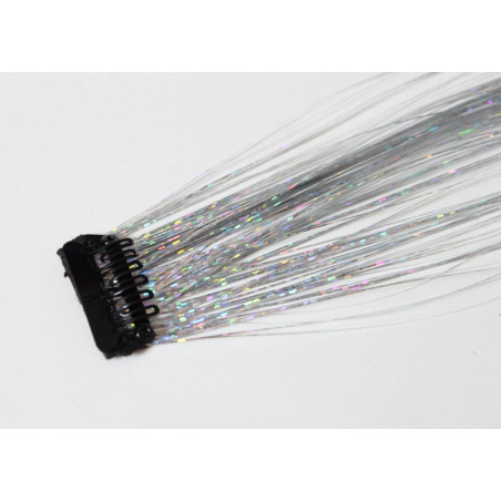 Extension paillette 1 clip 50cm Couleur Argent