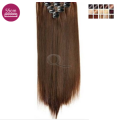 Kit 7 bandes extensions de cheveux à clip synthétiques aspect naturel lisse 55cm Kit 7 bandes extensions de cheveux à clip synthétiques aspect naturel lisse 55cm