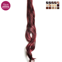 Kit 7 bandes extensions de cheveux à clip synthétiques aspect naturel ondulé 70cm