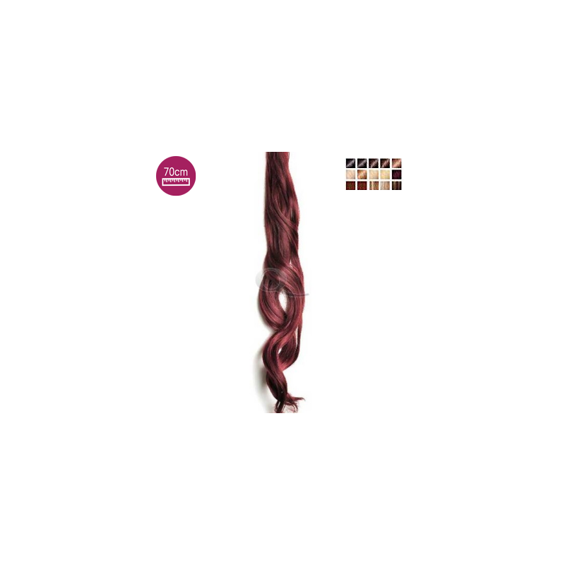 Kit 7 bandes extensions de cheveux à clip synthétiques aspect naturel ondulé 70cm Kit 7 bandes extensions de cheveux à clip synthétiques aspect naturel ondulé 70cm