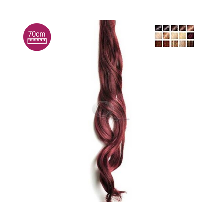 Kit 7 bandes extensions de cheveux à clip synthétiques aspect naturel ondulé 70cm