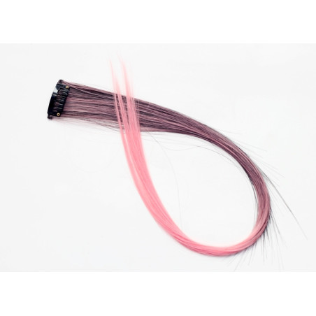 Extension Gardien Color 2 clips 55cm Couleur B22 - Châtain méché Rose / Rose clair