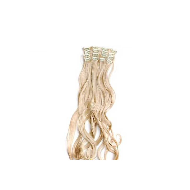 Kit 7 bandes extensions de cheveux à clip Maxi Volume Plus synthétiques ondulé 55cm Kit 7 bandes extensions de cheveux à clip Maxi Volume Plus synthétiques ondulé 55cm