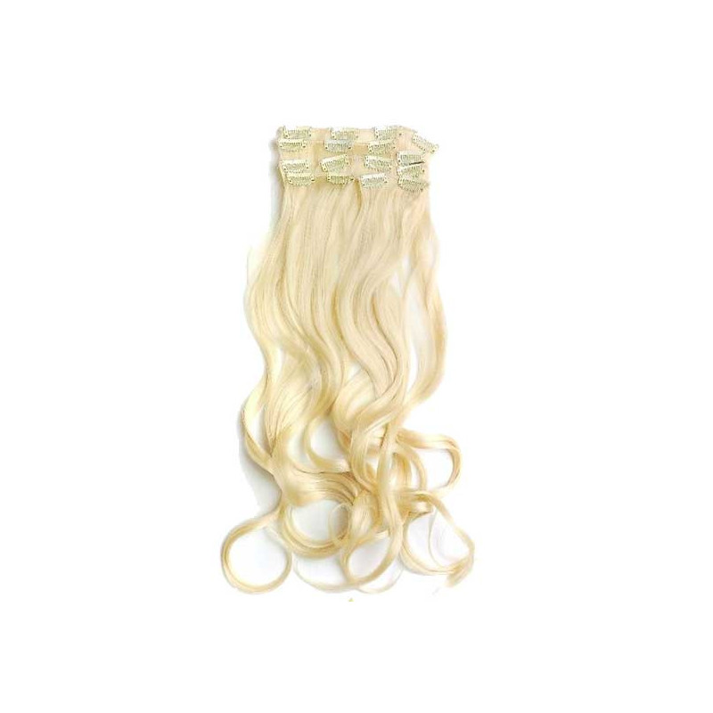 Kit 7 bandes extensions de cheveux à clip Maxi Volume Plus synthétiques ondulé 55cm Kit 7 bandes extensions de cheveux à clip Maxi Volume Plus synthétiques ondulé 55cm