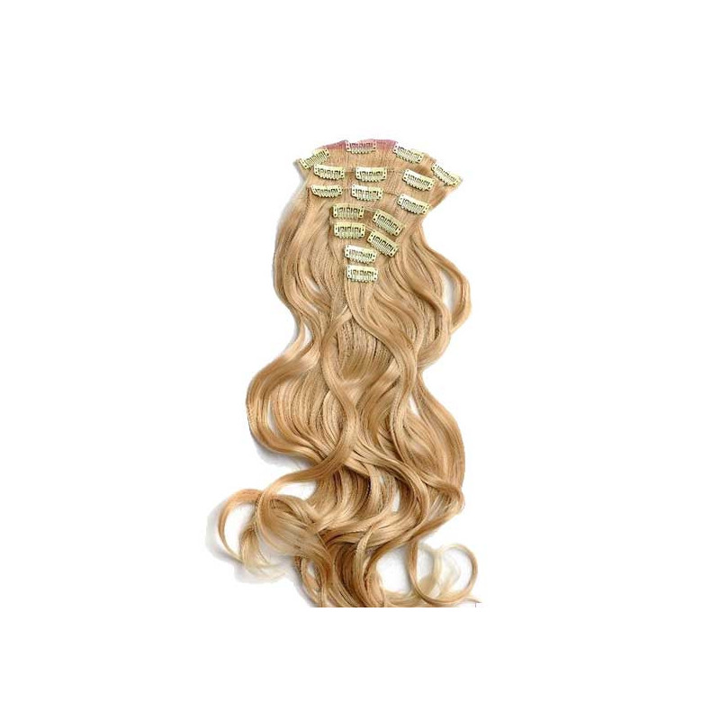 Kit 7 bandes extensions de cheveux à clip Maxi Volume Plus synthétiques ondulé 55cm Kit 7 bandes extensions de cheveux à clip Maxi Volume Plus synthétiques ondulé 55cm