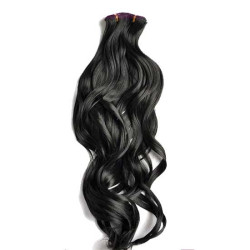 Kit 7 bandes extensions de cheveux à clip Maxi Volume Plus synthétiques ondulé 55cm