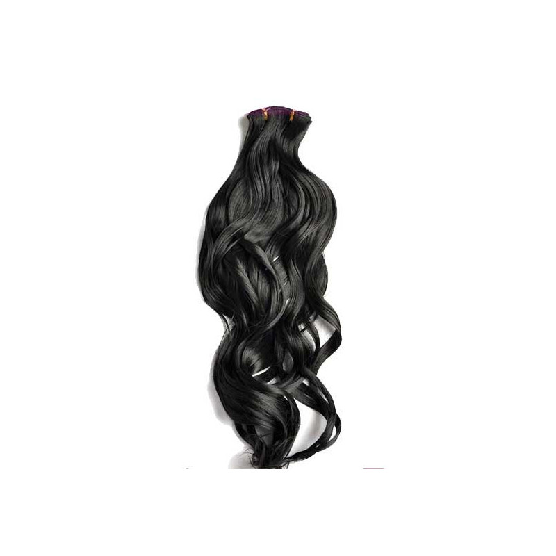 Kit 7 bandes extensions de cheveux à clip Maxi Volume Plus synthétiques ondulé 55cm Kit 7 bandes extensions de cheveux à clip Maxi Volume Plus synthétiques ondulé 55cm