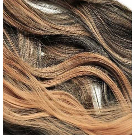 Kit 7 bandes extensions de cheveux à clip Maxi Volume Plus synthétiques ondulé 55cm