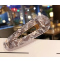 BARRETTE PINCE GRAND FORMAT OVALE MARBRE GRIS/ROSE
