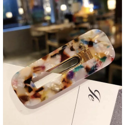 barrette pince GRAND FORMAT RECTANGULAIRE MULTICOLORE