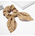 CHOUCHOU AVEC NOEUD IMPRIME FLORAL BEIGE CHOUCHOU AVEC NOEUD IMPRIME FLORAL BEIGE